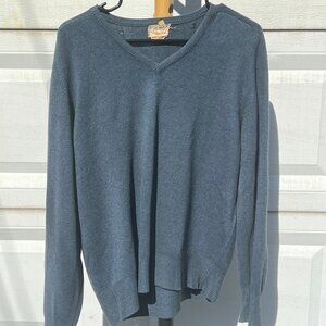 V-Neck Pure Cashmere Sweater From England by Alan Paine